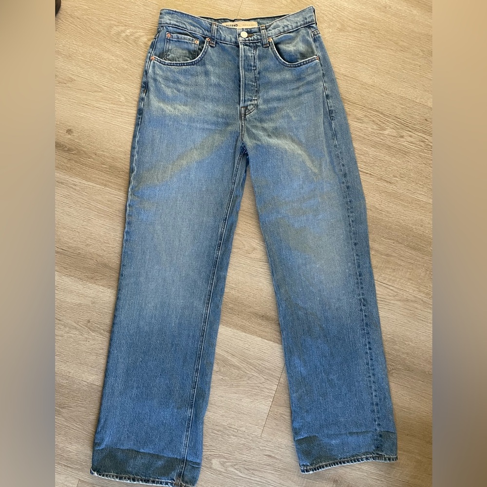 GRLFRND Light Blue Brooklyn High Rise Straight Jeans - Picture 8 of 10